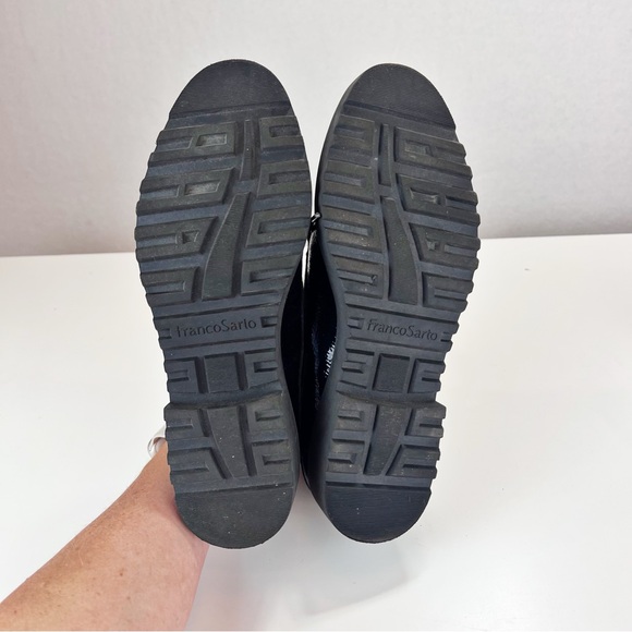 Franco Sarto Carey Oxfords Womens Size 8.5 Faux Patent Leather Chunky Lace-up - Picture 6 of 9